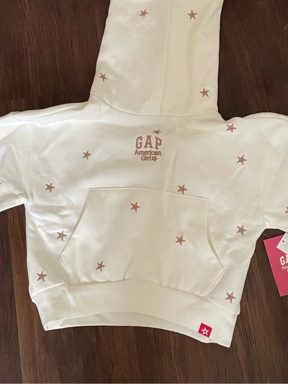 NWT GAP x American Girl Girls Star Pullover Hoodie Sweatshirt S
